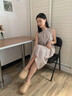 COSMICKISS勃肯鞋女秋冬季家居防水棉拖鞋家用室內兩穿厚底情侶外穿包跟新款 棕色38-39碼 【偏小一碼】 曬單實(shí)拍圖