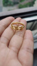 卡鉑亞 黃金戒指女 足金999麥穗戒指穗穗平安對戒結婚指環(huán)送女友送老婆 3.28克 面寬約5mm 曬單實(shí)拍圖