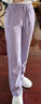 UNAE淺灰色直筒運動(dòng)褲女春秋款2025年新款全棉衛褲女大碼高腰女長(cháng)褲子 淺灰色春秋款 L 曬單實(shí)拍圖