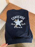 Converse匡威童裝男童衛衣秋季新款純棉舒適親膚柔軟中大童休閑打底衫 藏青藍 120 /60 【建議身高110-116cm】 曬單實(shí)拍圖