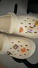 名創(chuàng  )優(yōu)品（MINISO）洞洞鞋男女夏季外穿涼鞋防滑厚底踩屎感包頭涼拖鞋 卡其+海洋星星 曬單實(shí)拍圖