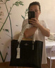 蔻馳（COACH）女士單肩托特黑色鱷魚紋壓花皮革CW018SVBK 曬單實拍圖