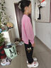 MiniPeace太平鳥(niǎo)童裝秋新女童衛衣FBCRF3125 鳳仙花粉 150cm 曬單實(shí)拍圖