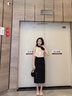 Khwfjas國際一線品牌開叉半身裙女中長款2025秋季新款高腰顯瘦黑色包臀裙 黑色 2XL （130-145斤） 曬單實拍圖