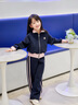 英氏（YEEHOO）女童套裝兒童外套褲子兩件套中大童裝運動(dòng)休閑時(shí)尚秋裝 深藍  130 曬單實(shí)拍圖