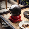 金水堂天然黑曜石球擺件彩虹眼黑曜巖原石五行屬水客廳書(shū)房黑色水晶球 直徑約8CM（送鑒定證書(shū)） 曬單實(shí)拍圖