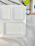 廚萬雅密胺快餐盤圓形六格仿瓷打餐盤商用工廠學(xué)校飯?zhí)貌捅P餐具餐盒 曬單實(shí)拍圖