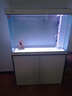 森森（SUNSUN）大型魚(yú)缸底過(guò)濾水族箱客廳家用落地玻璃生態(tài)金魚(yú)缸 【實(shí)時(shí)溫顯+燈控】珍珠白 1米長(cháng)35cm寬 曬單實(shí)拍圖