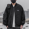 JEEP吉普軍綠夾克男士休閑工裝外套2025年秋季新款棒球服領上衣男 黑色 XL 曬單實拍圖