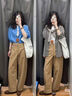 優(yōu)衣庫(kù)女裝/男女同款牛津紡箱型襯衫/襯衣合作款25秋冬新款479974 479974/64湖藍(lán)色 M 曬單實(shí)拍圖