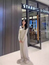 班尼路（Baleno）仿羊絨連帽修身開衫女糯米褲套裝2025春秋季新款時尚高級感兩件套 曬單實拍圖