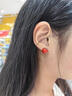 芯奢青蘋(píng)汽泡耳釘女耳環(huán)卡通紅色可愛(ài)滴釉蘋(píng)果耳飾少女心時(shí)尚個(gè)性新款 紅蘋(píng)果耳釘 曬單實(shí)拍圖