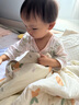 威爾貝魯（WELLBER）兒童睡衣家居服男女童竹棉紗布家居套裝25春夏花園小兔七分袖90 曬單實(shí)拍圖