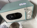 美的（Midea）小滋味微波爐家用小型 復古旋鈕薄荷曼波風(fēng) 一級能效平板變頻輕音M1G1 曬單實(shí)拍圖