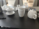 【輕奢高端】辦公室茶盤(pán) 海納百川玉石茶盤(pán)茶臺(tái)家用輕奢托盤(pán)歐式簡(jiǎn)約辦公室大理石小茶臺(tái) 海納百川金絲白白瓷金荷套裝 曬單實(shí)拍圖
