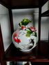 賀隆來新中式陶瓷花瓶擺件客廳玄關(guān)插花裝飾品送禮大瓷器琺瑯彩金玉滿 蓮鯉花瓶加底座加禮盒 曬單實(shí)拍圖