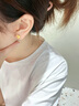 中國黃金（CHINA GOLD）黃金耳釘女足金四葉草耳釘純金耳飾首飾七夕情人節(jié)生日禮物送女友 【代寫賀卡】足金耳釘【一對】約0.86g 曬單實拍圖