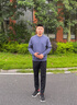 安踏（ANTA）衛衣男套頭衫男士秋季休閑長(cháng)袖T恤運動(dòng)服打底衫休閑親膚內搭男裝 繆斯藍-1 XL (男180) 曬單實(shí)拍圖