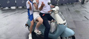 愛瑪電動摩托車Q7石墨烯鉛酸大電池長續(xù)航大功率豪華復(fù)古智能舒適電動車 海岸藍 曬單實拍圖