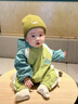 迪士尼（Disney）嬰兒衣服連帽連體衣開(kāi)春秋季裝款男女寶寶超萌洋氣外出哈衣 綠色 90cm 曬單實(shí)拍圖