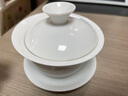 西多米蓋碗茶杯羊脂玉白瓷三才蓋碗泡茶功夫茶具德化茶碗謝師禮物畢業(yè)季 曬單實拍圖