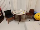 MUU家具中古實(shí)木餐桌椅家用客廳休閑靠背北歐侘寂風(fēng)僧侶椅設計師椅子 閑古椅【黑皮款】 曬單實(shí)拍圖