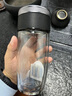 Stanisic德國品牌雙層玻璃杯男士茶水分離機(jī)械顯溫便攜辦公水杯高檔禮物 黑色350ml 曬單實(shí)拍圖