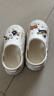 名創(chuàng)優(yōu)品（MINISO）洞洞鞋男女夏季外穿涼鞋防滑厚底踩屎感包頭涼拖鞋 白色+海洋星星 曬單實拍圖