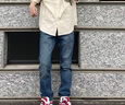 杰克·瓊斯（JACK&JONES） 秋潮紐扣腰頭水洗磨白做舊抓痕彈力修身牛仔長褲男225132135    曬單實(shí)拍圖
