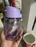 特百惠（Tupperware）嘟嘟企鵝350ML塑料杯夏季兒童可愛水杯子男女學(xué)生帶提繩 冰沙紫 曬單實拍圖