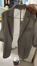Navigare意大利小帆船女中袖西服休閑單西通勤西裝外套2311805501 灰 L  曬單實(shí)拍圖