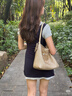 ECODAY編織托特包大容量通勤手提單肩包女包生日情人節(jié)七夕禮物送女友 香檳色（中號(hào)） 曬單實(shí)拍圖