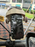 HAWEIWIND電動車手機架小頭盔電瓶車外賣導航支架遮陽防抖自行車騎行支架 咖色+咖色頭盔【鏡座款】 曬單實拍圖