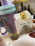 炊大皇塑料杯tritan材質(zhì)防摔帶吸管茶倉(cāng)分離便攜大容量水杯藍(lán)紫色650ml 曬單實(shí)拍圖