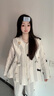 熱妒睡衣女春秋季純棉紗布長(zhǎng)袖長(zhǎng)褲甜美可愛貓咪可外穿家居服套裝 53391 M 160（M）體重90-110斤 曬單實(shí)拍圖