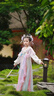 旗鉑漢服女童春秋2025新款中秋兒童古風(fēng)連衣裙國風(fēng)超仙公主裙唐裝秋 月影流煙粉藍 120 曬單實(shí)拍圖
