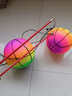 健身球手甩甩球廣場(chǎng)舞中老年人鍛煉手臂摔摔球高彈力運動(dòng)加厚耐磨 【彩色球*2+彈力繩*2+45cm手持桿+扣*2】 曬單實(shí)拍圖