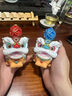 赟婭創(chuàng  )意醒獅茶寵招財擺件公司開(kāi)業(yè)活動(dòng)文創(chuàng  )工藝品高端國慶中秋節禮物 醒獅擎珠一對【紅紋禮盒禮袋】 曬單實(shí)拍圖
