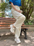 妙麗（Millies）品牌小眾松糕厚底老爹鞋女2025新款網(wǎng)面透氣運(yùn)動鞋輪胎底休閑女鞋 米色 37 曬單實(shí)拍圖
