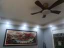 惠普中古風扇燈2025新款大氣復(fù)古吊扇燈客廳餐廳胡桃木色帶燈風扇吊燈 1級能效-5葉吸頂42寸無極調(diào)光 曬單實拍圖