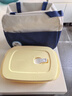 特百惠（Tupperware）開學(xué)季學(xué)生上班族可微波加熱便當(dāng)盒長(zhǎng)方飯盒1L奶黃色送便攜袋 曬單實(shí)拍圖
