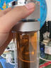 梵昇昱一鍵開(kāi)蓋水杯茶杯玻璃杯水杯男士泡茶杯茶水分離杯玻璃高硼硅杯子 一鍵速開(kāi)【銀色500ml】 曬單實(shí)拍圖
