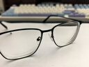 依視路（ESSILOR） 鉆晶系列高清耐磨防藍(lán)光近視超薄鏡片專業(yè)配度數(shù)眼鏡架男女鏡框 鈦+金屬-全框-4021BK-黑色 鏡框+依視路膜巖高清1.60現(xiàn)片 曬單實(shí)拍圖