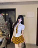 蝶嬌諾（DIEJIAONUO）連衣裙子女夏季2025新款韓系氛圍美式JK制服套裝女夏季學(xué)院風(fēng)辣妹 圖片色套裝 S 曬單實拍圖