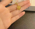 周大生黃金吊墜5G足金雪花繞線(xiàn)清新簡(jiǎn)約項鏈生日送女友老婆紀念情人節 足金雪花繞線(xiàn)吊墜約1.2g（贈925銀項鏈） 曬單實(shí)拍圖