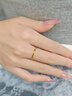 中國(guó)黃金（CHINA GOLD）黃金戒指女足金碎碎冰戒指純金情侶對(duì)戒國(guó)慶中秋節(jié)禮物送女友老婆 【單戒】金重約0.7g*甄選禮盒 【圈口9#】 曬單實(shí)拍圖