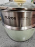 蘇泊爾（SUPOR）寶寶輔食鍋奶鍋不粘鍋家用小煎鍋蒸煮一體輔食工具套裝 TH2303E 曬單實(shí)拍圖