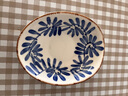 悠瓷（youcci）日式氛圍感特色手繪元寶盤(pán)高顏值異形盤(pán)子前菜盤(pán)陶瓷涼菜點(diǎn)心盤(pán) 藍藤蔓-6.5英寸異形元寶盤(pán) 曬單實(shí)拍圖