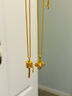 老鋪黃金古法手工足金項(xiàng)鏈 · 十字金剛杵（1號(hào)）鉆飾吊墜（金鏈款） 中號(hào)肖邦鏈款金重約14.0g 曬單實(shí)拍圖