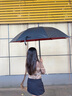 愛(ài)上雨超大號(hào)雙層自動(dòng)加大加固加厚防風(fēng)雨傘長(zhǎng)柄雨傘結(jié)實(shí)抗風(fēng)男士直桿傘 升級(jí)彎柄-150CM加厚雙層外黑內(nèi)紅 曬單實(shí)拍圖